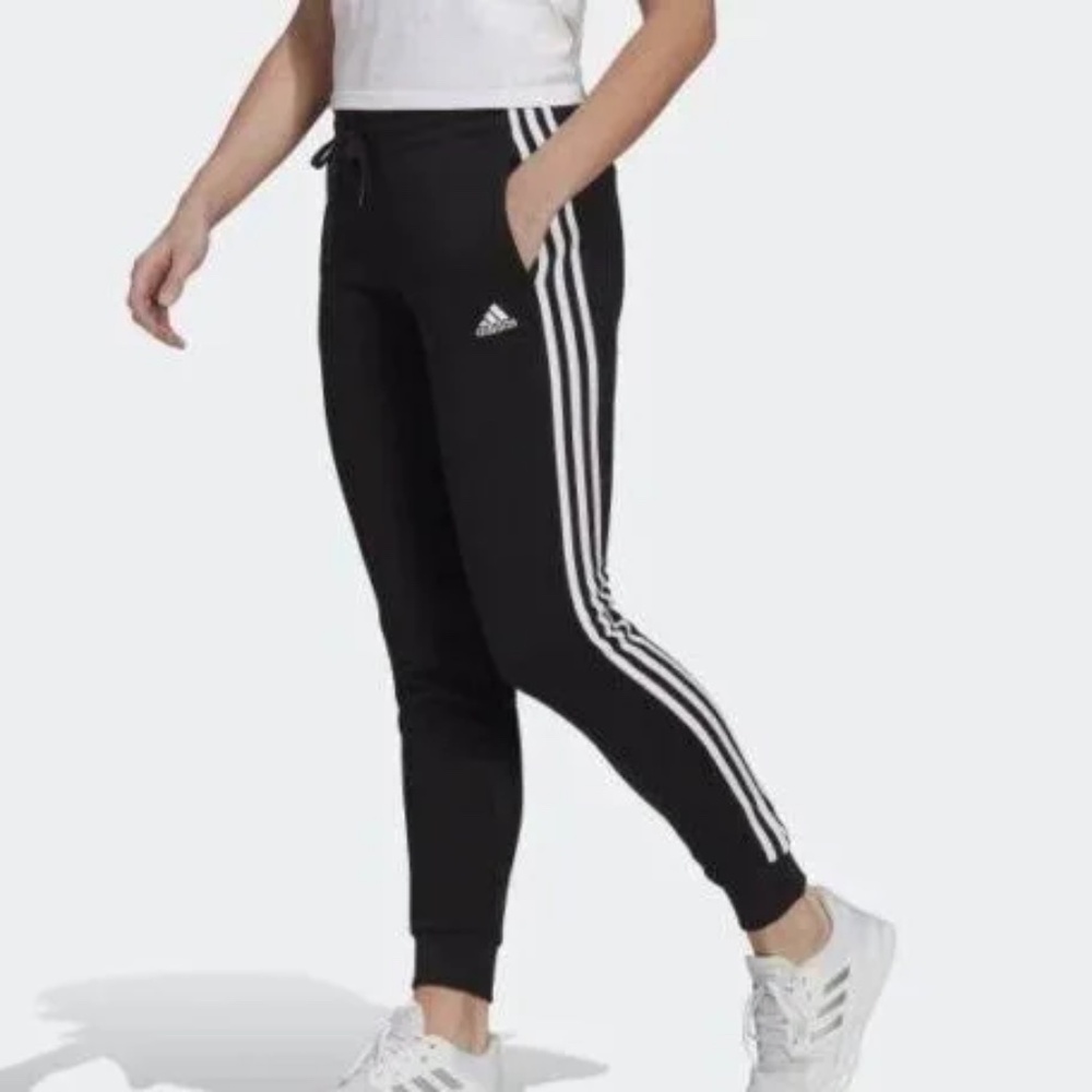 Adidas Black Striped Training Pants/Joggers | Size XS